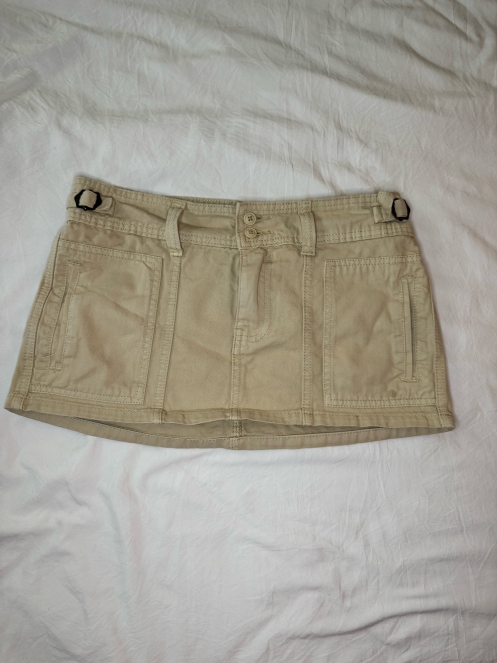 J Galt Tan Cargo Mini Skirt